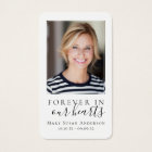 Forever in Our Hearts Photo Funeral Prayer Card