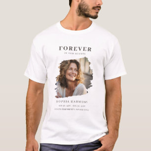 Forever in Our Hearts Photo Funeral Tribute T-Shirt