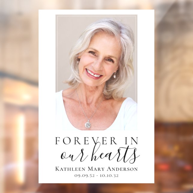Forever in Our Hearts Photo Funeral Welcome Sign (Sheet 2)