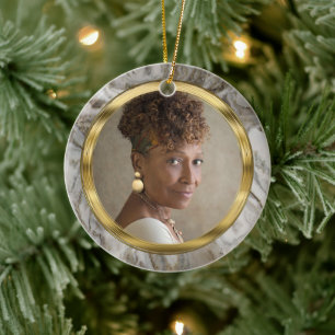 Forever in Our Hearts Photo Keepsake Ceramic Tree Decoration