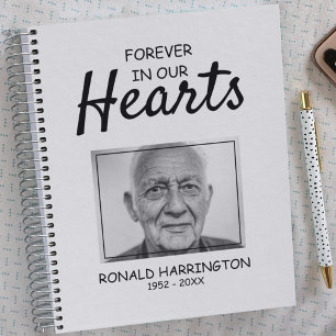 Forever In Our Hearts Photo Memorial Guest Notebook