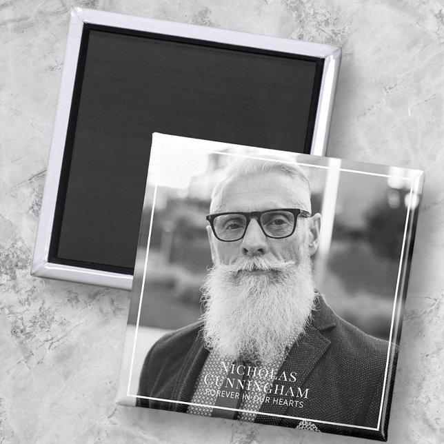 Forever In Our Hearts Photo Memorial Keepsake Magnet (Creator Uploaded)