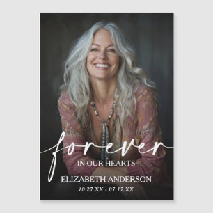 Forever in our Hearts Photo Memorial Magnet