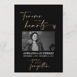 Forever in Our Hearts Photo Memorial Program Programme