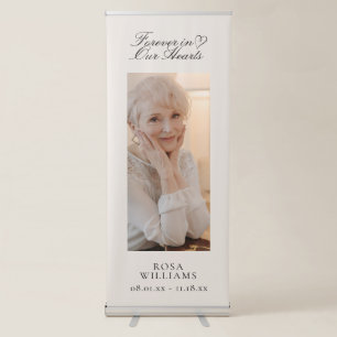 Forever in Our Hearts Photo Memorial  Retractable Banner