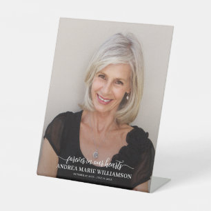 Forever in our Hearts Photo Pedestal Sign