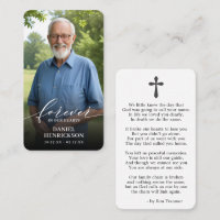Forever in our Hearts Photo Prayer Card