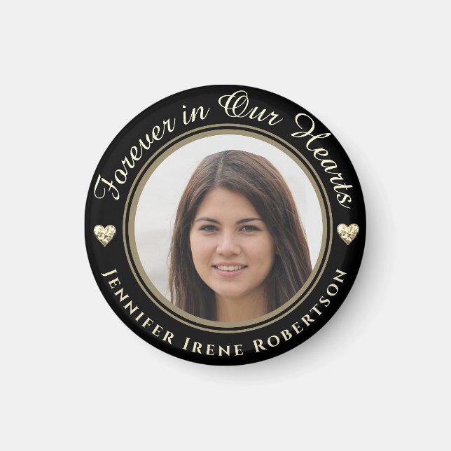 Forever in Our Hearts Photo Remembrance Magnet (Front)