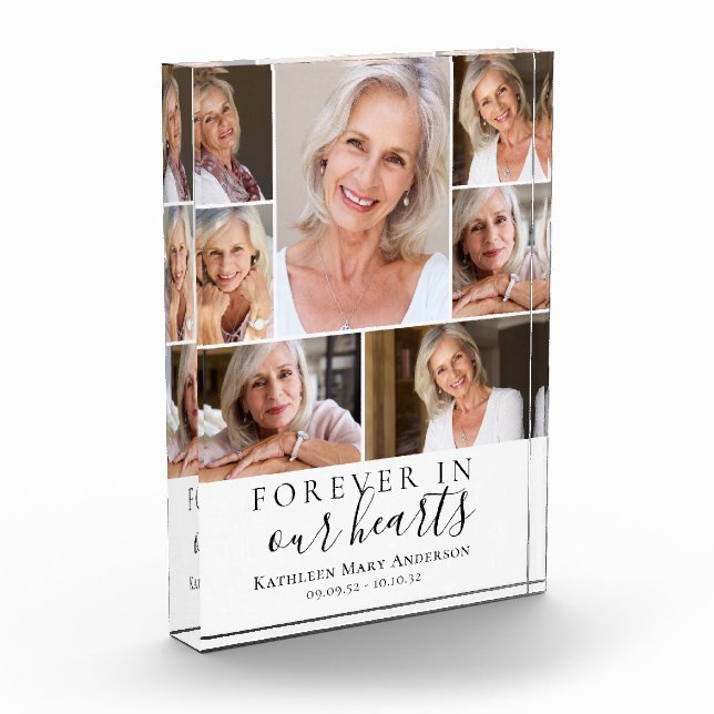 Forever in Our Hearts Photo Sympathy Memorial  (Left)