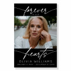 Forever In Our Hearts Simple Script Photo Funeral 