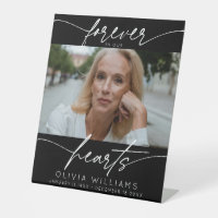 Forever In Our Hearts Simple Script Photo Funeral