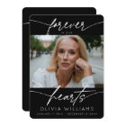 Forever In Our Hearts Simple Script Photo Funeral 