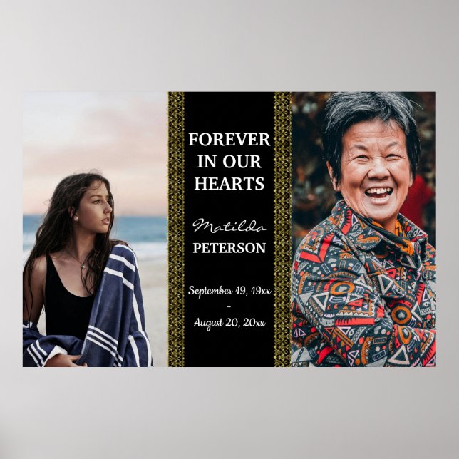 Forever in Our Hearts Then And Now 2 Photo Poster (Front)