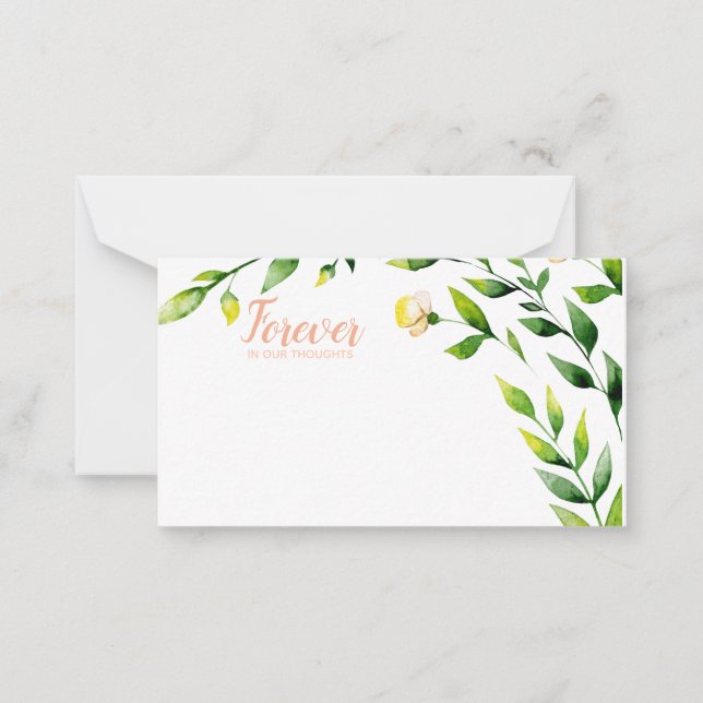 Forever in our Thoughts florist card (Front)