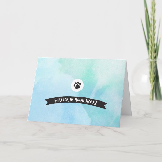 Forever in Your Heart Pet Sympathy Card (Front)