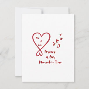 Forever is Our Moment in Time with a heart  Holiday Card