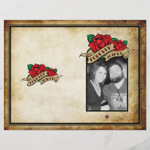 Forever Joined Rose Urban Tattoo Wedding Program