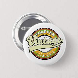 Forever lithuania vintage logo. 6 cm round badge