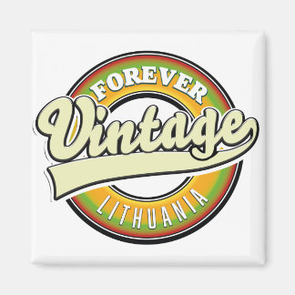 Forever lithuania vintage logo. magnet