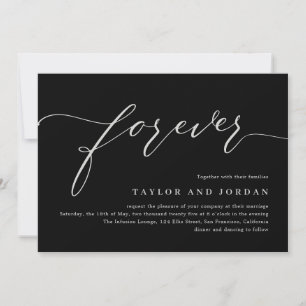 Forever Love EDITABLE COLOR Wedding Invitation