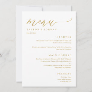 Forever Love EDITABLE COLOR Wedding Menu Card