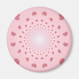 Forever Love Pink Hearts Magnet