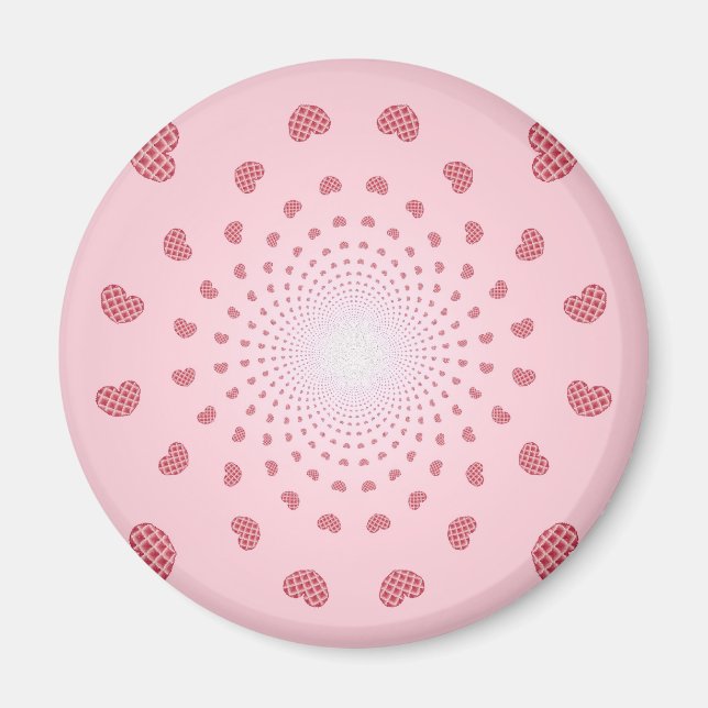 Forever Love Pink Hearts Magnet (Front)