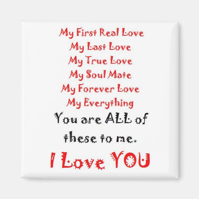 Forever Love Poem Magnet (Front)