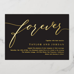 Forever Love Real Foil Wedding Invitation Foil Inv