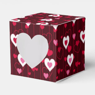 Forever Love Red Hearts Favour Box