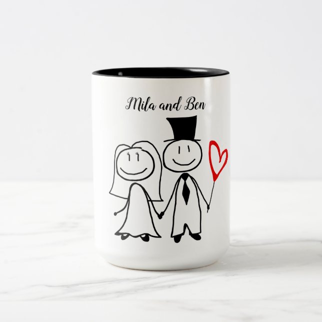 Forever love  Two-Tone coffee mug (Center)