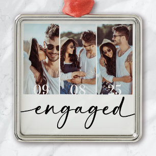Forever Love Wedding Photos Keepsake Metal Tree Decoration