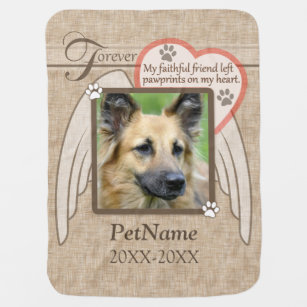 Pet Memorial Blankets Personalised Blankets Zazzle Uk