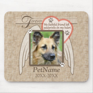 Forever Loved Angel Wings Pet Sympathy Custom Mouse Mat