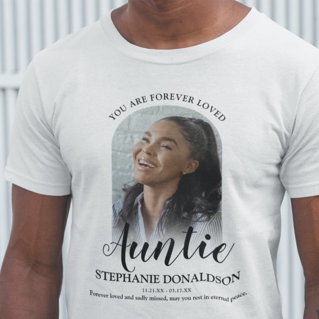 Forever Loved Auntie | Photo Memorial T-Shirt (Creator Uploaded)