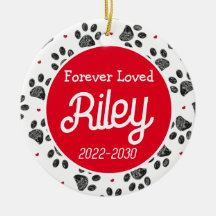 Forever Loved Dog Memorial Ornament Personalised