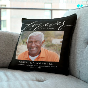 Forever Loved Editable Color Custom Throw Pillow