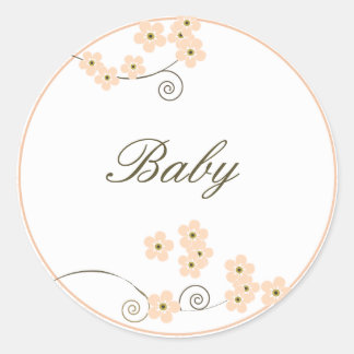 Forever Loved Envelope Seal-peach Classic Round Sticker