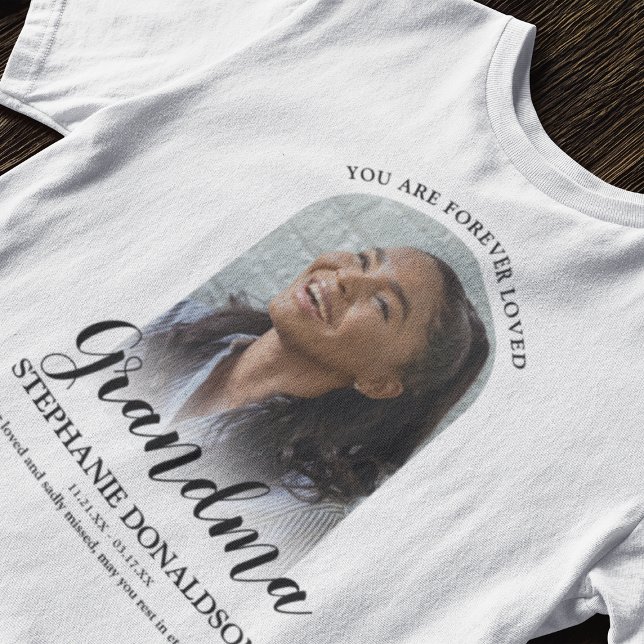 Forever Loved Grandma | Photo Memorial T-Shirt (Creator Uploaded)