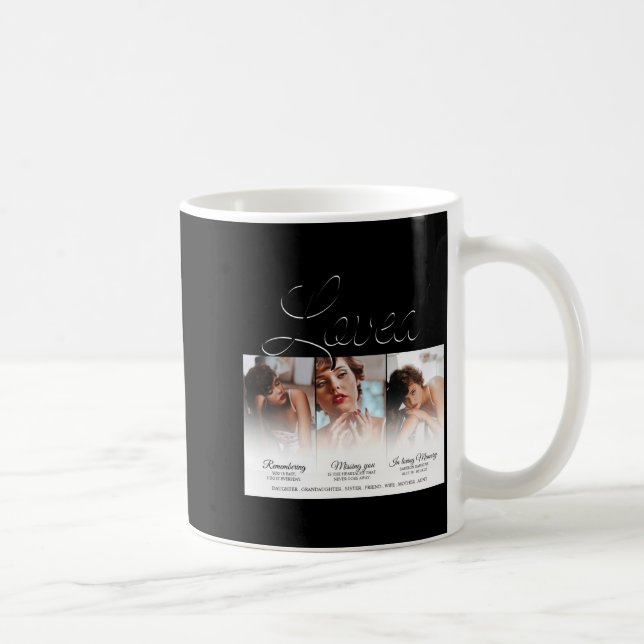 Forever Loved Memorial 3 Photo Memorial  Coffee Mug (Right)