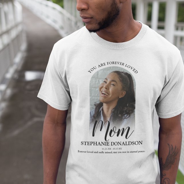 Forever Loved Mum | Photo Memorial T-Shirt (Creator Uploaded)