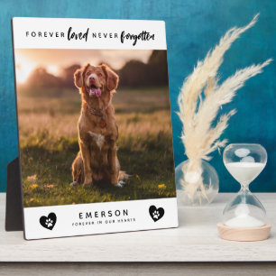 Forever Loved Never Forgotten Photo Pet Memorial Plaque