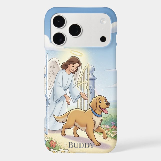 Forever Loved - Painterly Angel & Dog iPhone Case (Back)