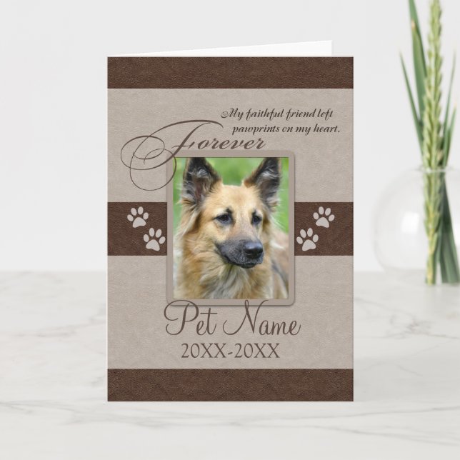 Forever Loved Pet Sympathy Card (Front)