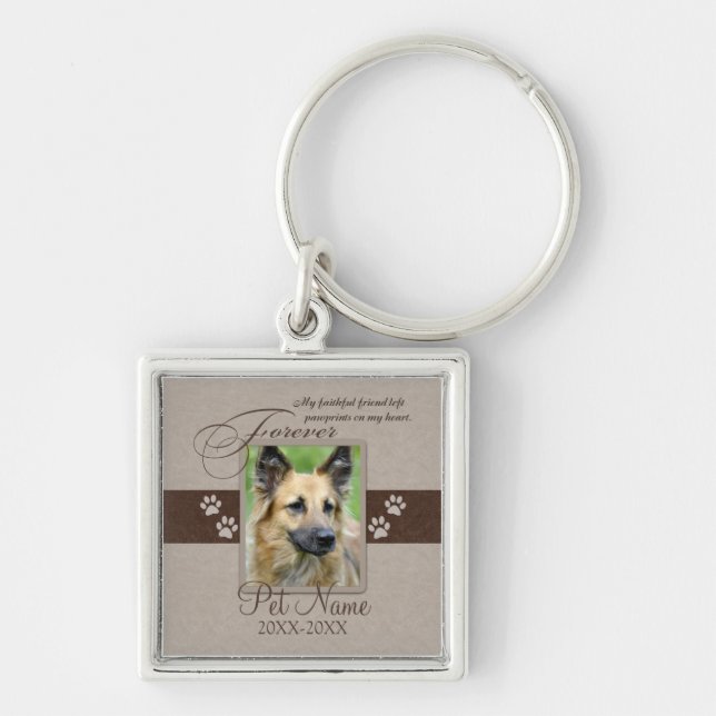 Forever Loved Pet Sympathy Key Ring (Front)