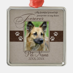 Forever Loved Pet Sympathy Metal Tree Decoration