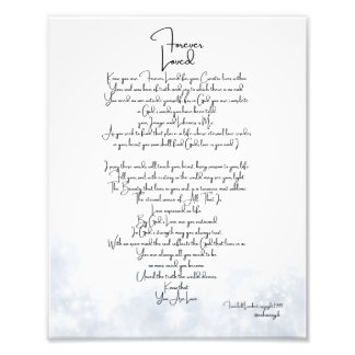 Forever Loved Soft Grey Photo Print