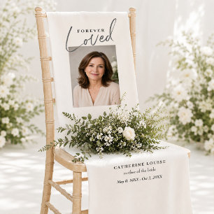 Forever Loved Wedding Memorial Reserved Seat Short Table Runner