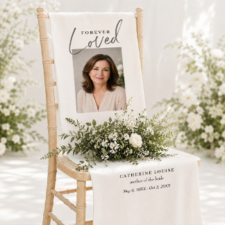 Forever Loved Wedding Memorial Reserved Seat Short Table Runner