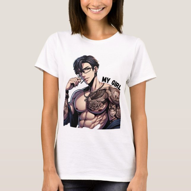 Forever Mine – Hot Anime Tattooed Man Women’s T-Sh T-Shirt (Front)